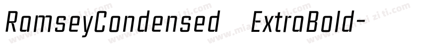 RamseyCondensed ExtraBold字体转换